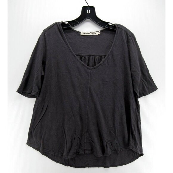 Michael Stars Top One Size Pullover Shirt Casual High Low V-Neck - Picture 1 of 10